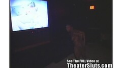 Ebony slut fucking off at the porn theater Thumb