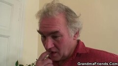 Hot grandma slut sucks some nice big cock Thumb