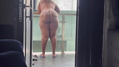 Bbw woman showing off tits and ass in public Thumb