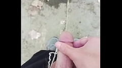 Pissing Outside In Creek Thumb