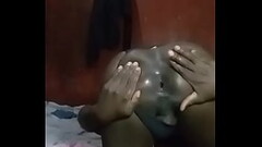 Horny kenyan crossdresser stripping and fingering gaping asshole Thumb