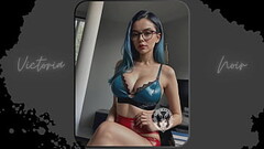 AI: Vibrant blue hair and dark glasses DOMINATRIX - Part 12 - Waifu Models #003 Thumb