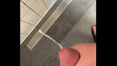 Shooting a 7 Rope Cumshot in Dorm Shower Thumb