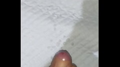 Hard cock cum Thumb