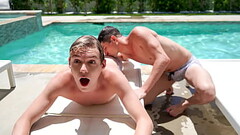 Pool party turns into a wild ass fucking marathon as the two stepbrothers Taylor Reign and Jack Bail Thumb