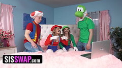 Cute StepSisters Chanel Camryn &amp_ Mazy Myers Need Their StepBrother'_s Cocks To Get Viral - S Thumb