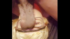 Huge Cock Destroys Sissy'_s Throat Upside down Thumb
