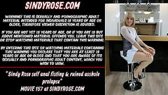Sindy Rose self anal fisting &amp_ ruined asshole prolapse Thumb