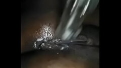 Ebony making her pussy squirt Thumb
