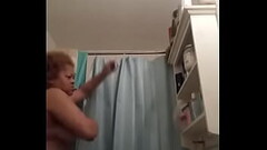 Real grandson records his real grandmother in shower Thumb