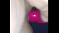 Training my ass to take this monster vibrating plug. Thumb