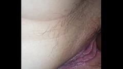 My wife&acute_s hairy pussy soaking wet while masturbating with satisfyer Thumb