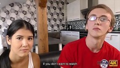 HUNT4K. Skinny dark-haired lassie is ready for dirty action for cash Thumb