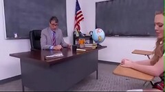 Five men have amazing sex with modest in class Thumb