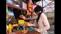 Horny j. babe gives an old guy nice blowjob and fucks Thumb