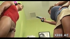 Nasty girls just can'_t get enough of cock and ball anguish Thumb
